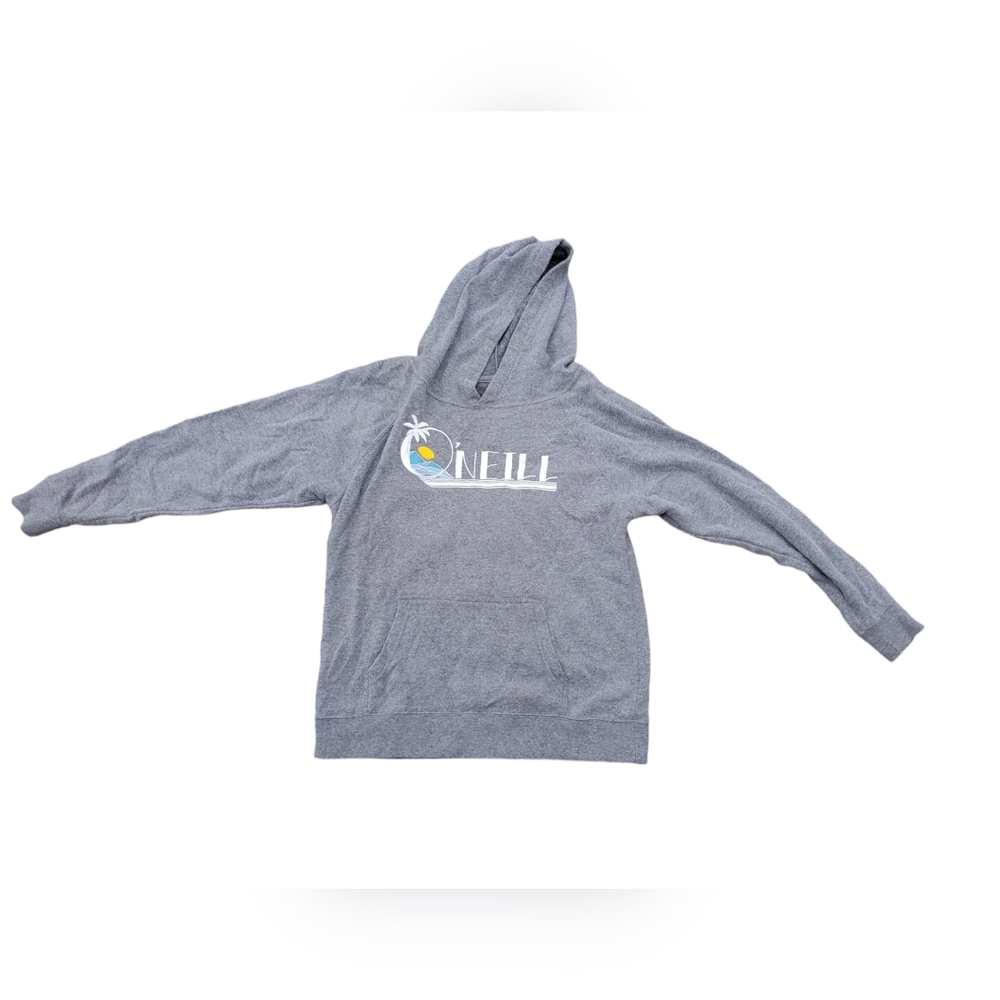 O'Neill Girls Graphic Logo Fleece Gray Hoodie - Picture 2 of 9